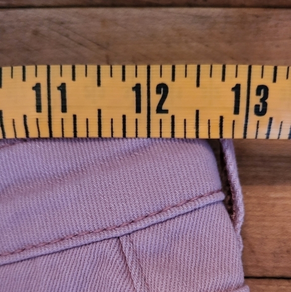 Mauve Pink Button Fly Flare High Rise Jean - Picture 7 of 11